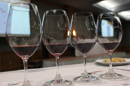 Wine Glasses on Table, "Pacific Northwest Tour" | Kalita Vineyard