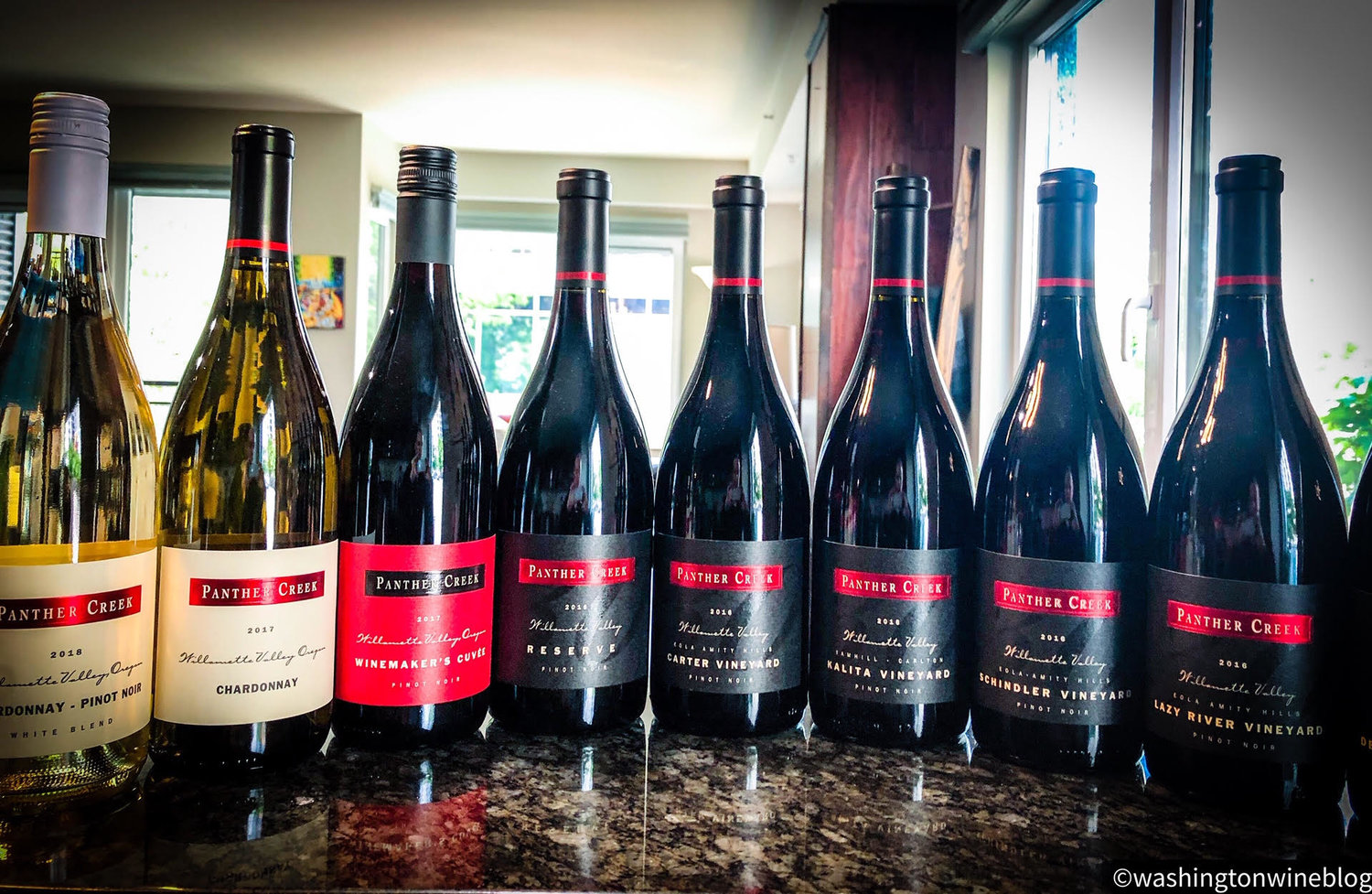Panther Creek Cellars Wine Bottles in Washington Wine Blog Review