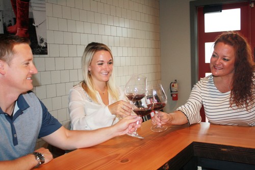 Wine Drinkers in Panther Creek Cellars Tasting Room